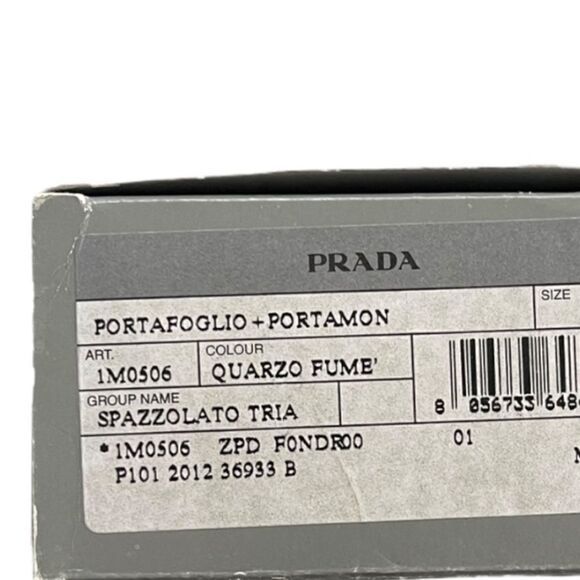 Prada Continental Zip Around Wallet Gray Authentic - Picture 11 of 13